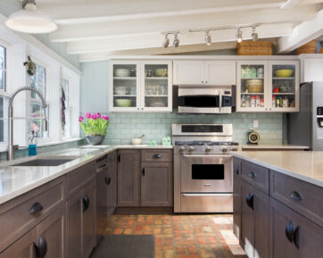 two-toned cabinetry