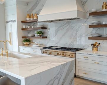 Open shelving kitchen