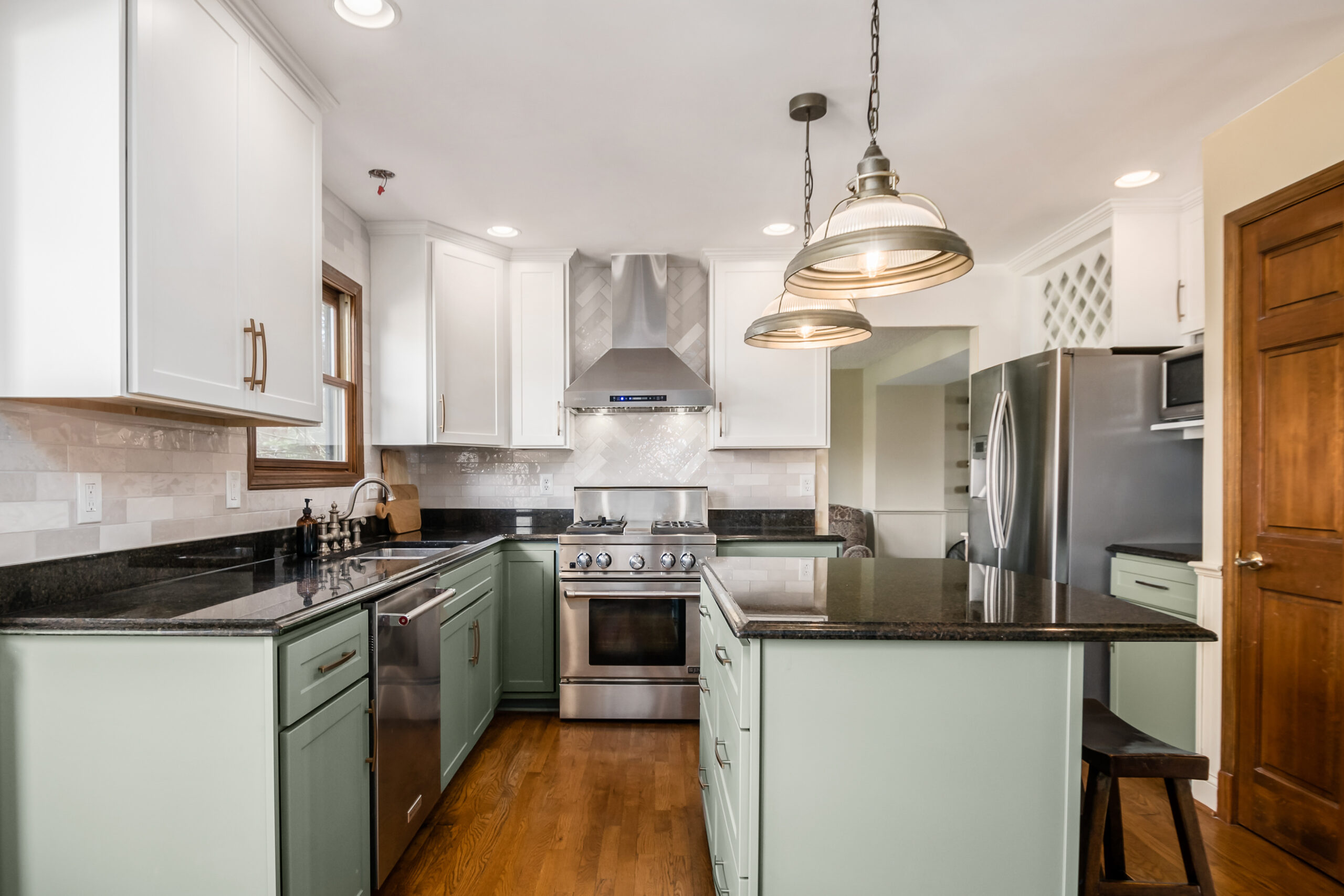 two-toned cabinetry