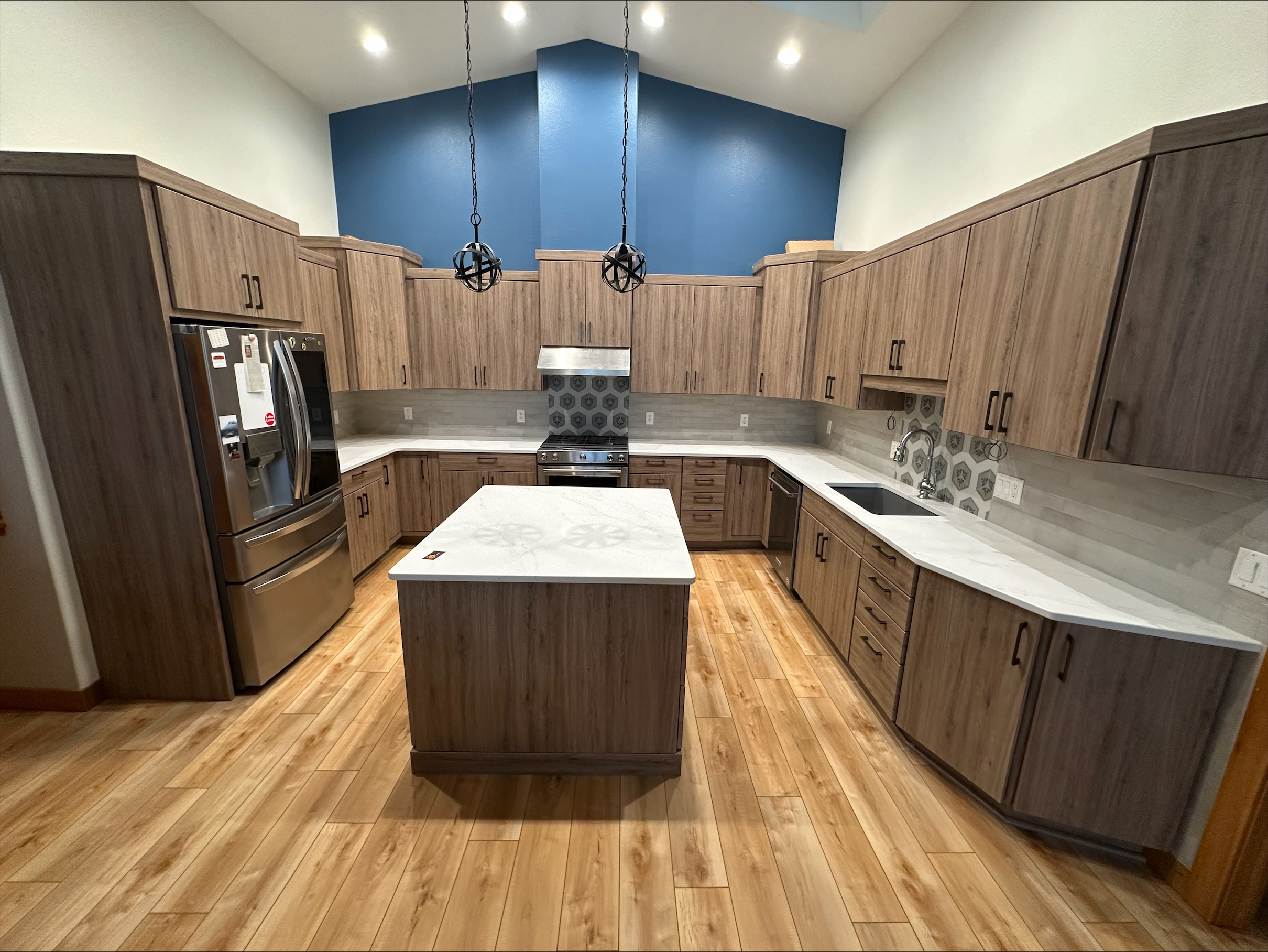 wooden cabinets